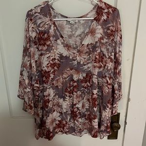 Andree- 2X floral Blouse